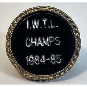 I.W.T.L. trap league Clay Pigeon Shooting champs hat lapel vest pin Shotgun